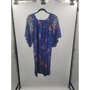 Vintage Floral Kimono Sleeve Nightgown OS